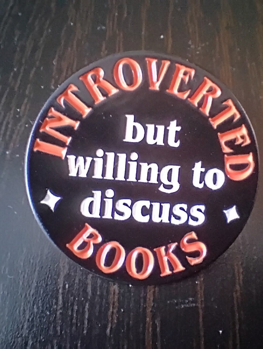 🧁 3/$30 Introverted But Willing To Discuss Books Funny Enamel Pin NEW